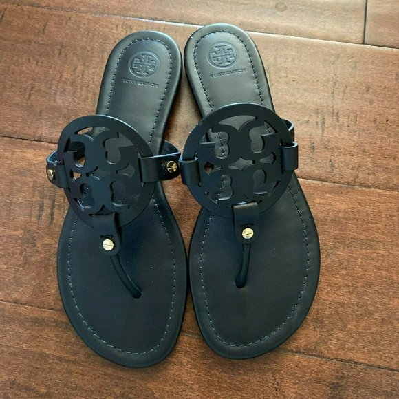 Tory Burch Shoes - Tory Burch Miller Matte Black Sandals NWOB 9